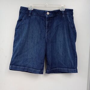 Lane Bryant Denim Bermuda Shorts. Size 20 Stretch Dark Wash Plussize